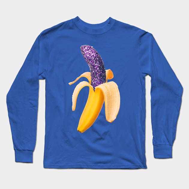 Glitter banana Long Sleeve T-Shirt by byb